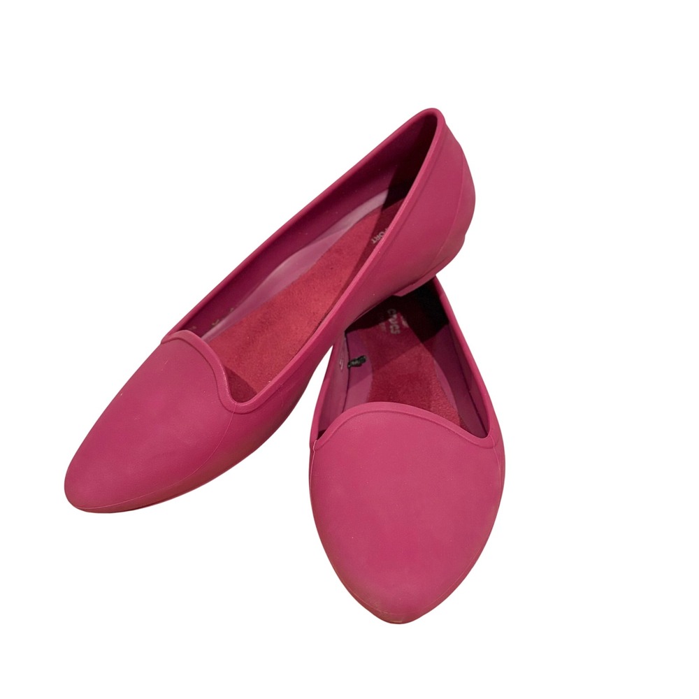 Crocs‎ Eve Flat Berry Pink Pointed Toe Slip On Shoes Womens 7 204953-6LR